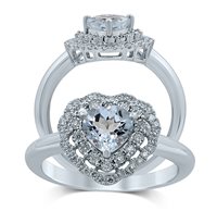Anello Gazzola Gioielli Donna ColoreAcquamarina in Oro bianco Acquamarina 0.80 Ct CSFROF8284A-NG - CSFROF8284A-NG